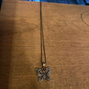 Sterling Silver Butterfly Pendant Necklace